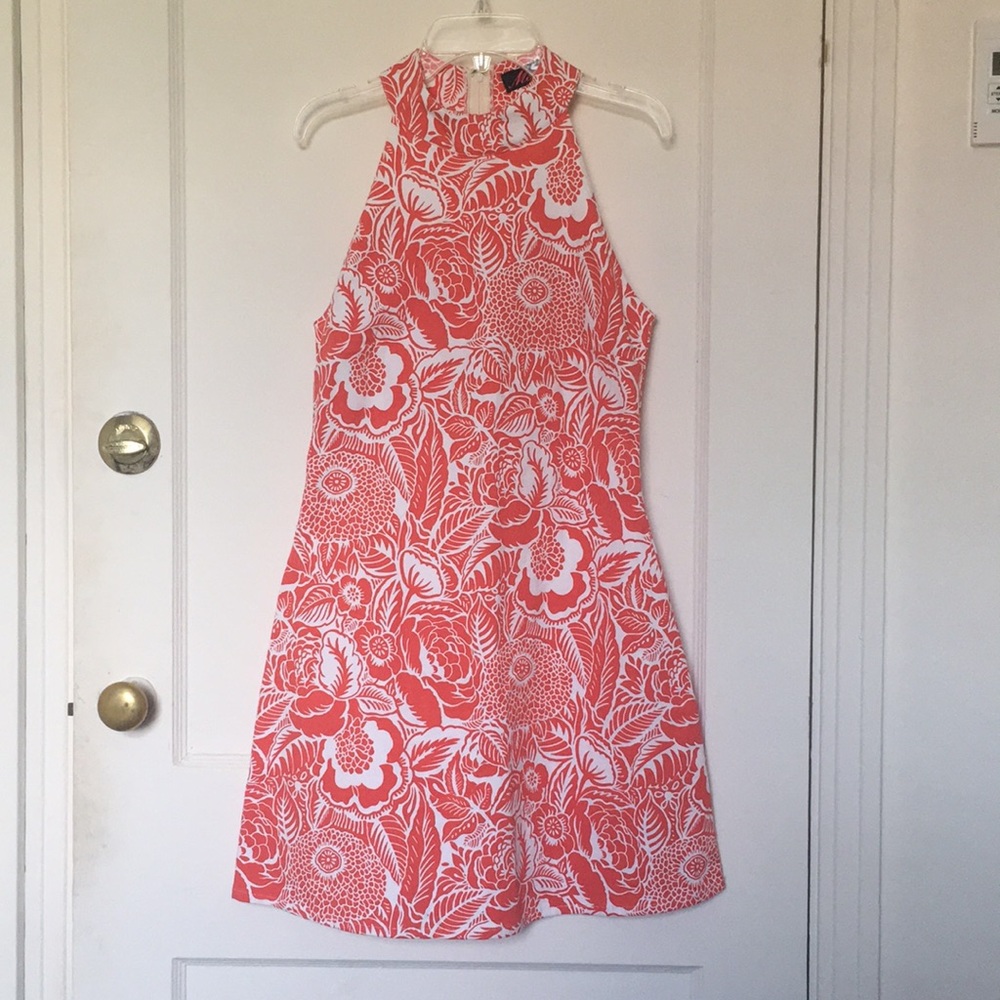 REVOLVE coral floral mini dress
